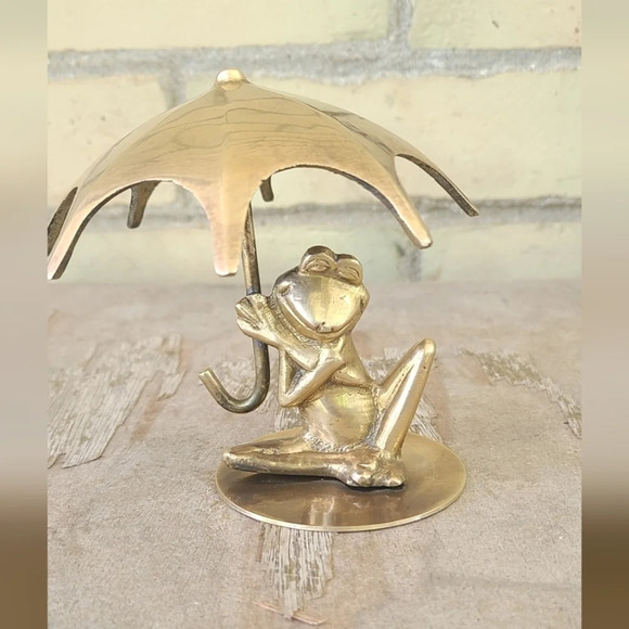 Vintage Brass Frog - Picture 1 of 6